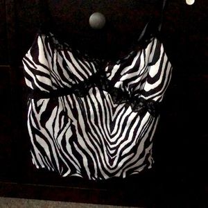 Zebra print crop top